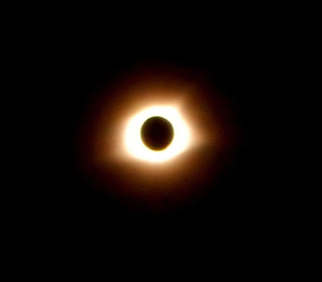 Moment of totality, solar eclipse, Lake Barkley, KY 2017