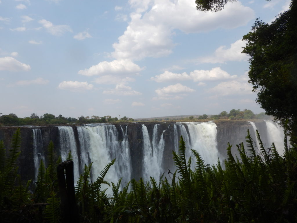 Victoria Falls before the spring rains.